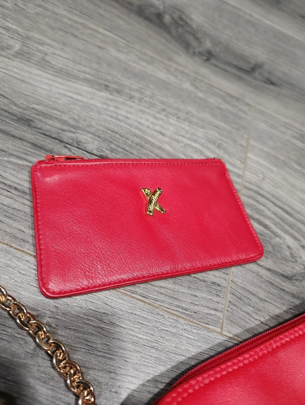 RARE Red Vintage Paloma   Picasso Lamb Leather 4PC Set - Picture 4 of 10
